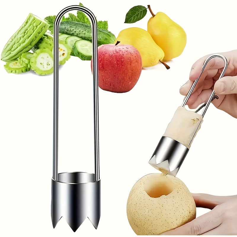 Kitchen Home Gadgets - Edelstahl Obst- und Gemüseentkerner Paprika-Samenentferner Apfel-Birnen-Entkerner
