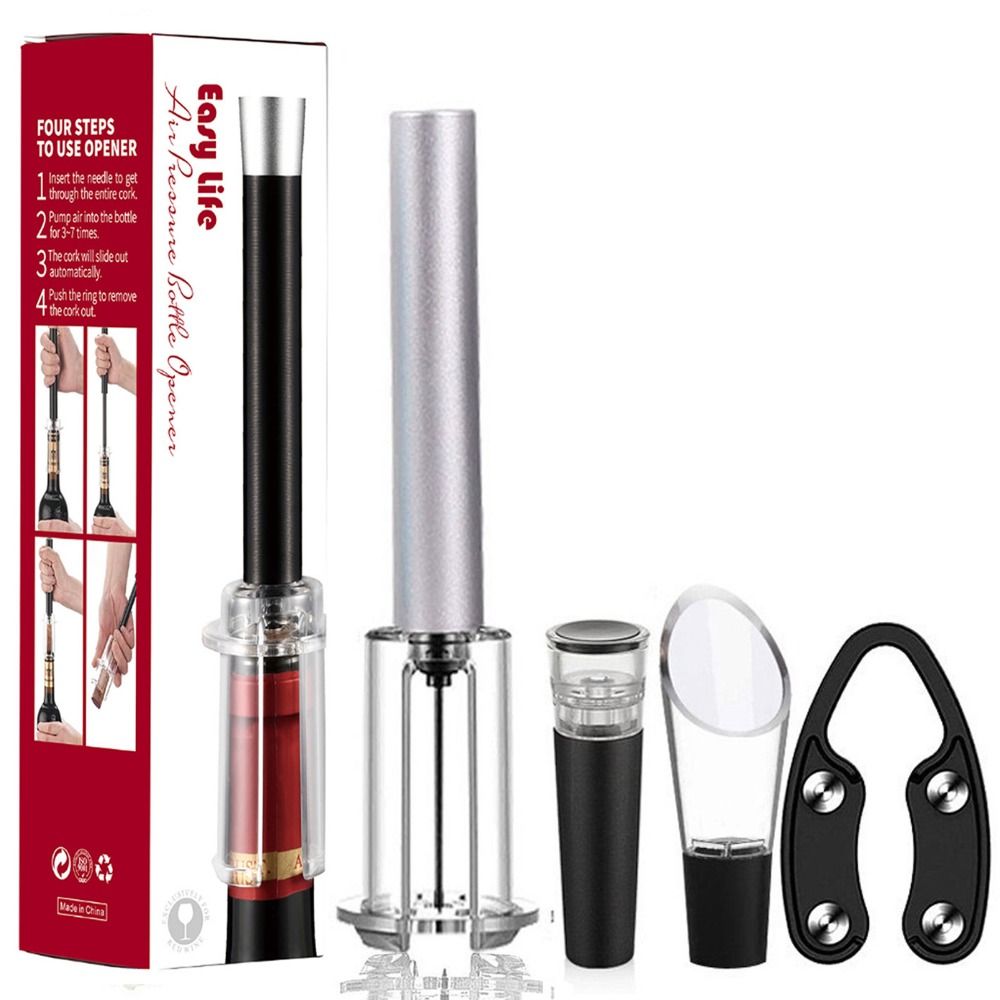Kitchen Home Gadgets - Bar-Zubehör Weinflaschenöffner-Set Aluminiumlegierung ABS Luftpumpen-Korkenentferner Küchen-Gadgets