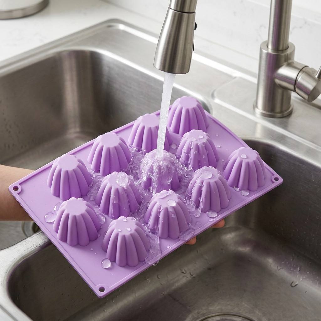 Kitchen Gadgets Oxo - 12-fach Mini-Spiral-Silikonform, Wirbelform, Kuchendekorationswerkzeuge, Schokoladen-, Bonbon-